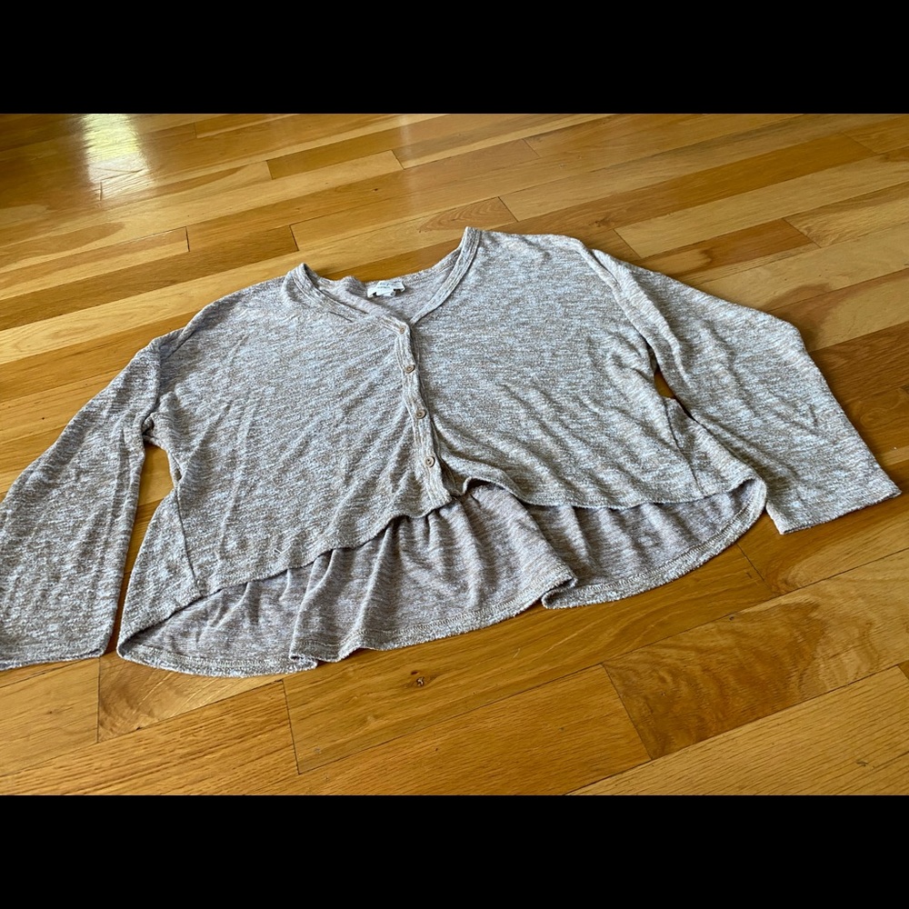 Lavender Fields high low long sleeve top